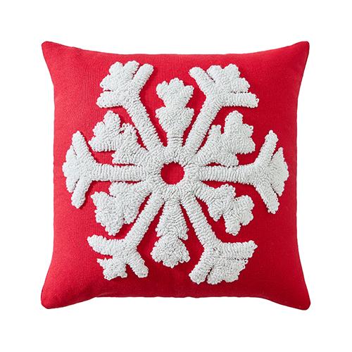 1PC Nuan Series Fashionable and Versatile Christmas Style Red Pillowcase Plush Embroidery Soft Cushion Cover for Sofa Living Room Bedroom Home Decor