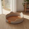 Cat Sofa Lounger Washable Woven Bed Basket Breathable Pet Supplies for Cats, Small Dogs M Light