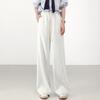 Tencel Linen Women's Wide-Leg Pants: Spring 2026 Arrivals, Elastic Waist, Drawstring, Drape Slimming Straight Leg.