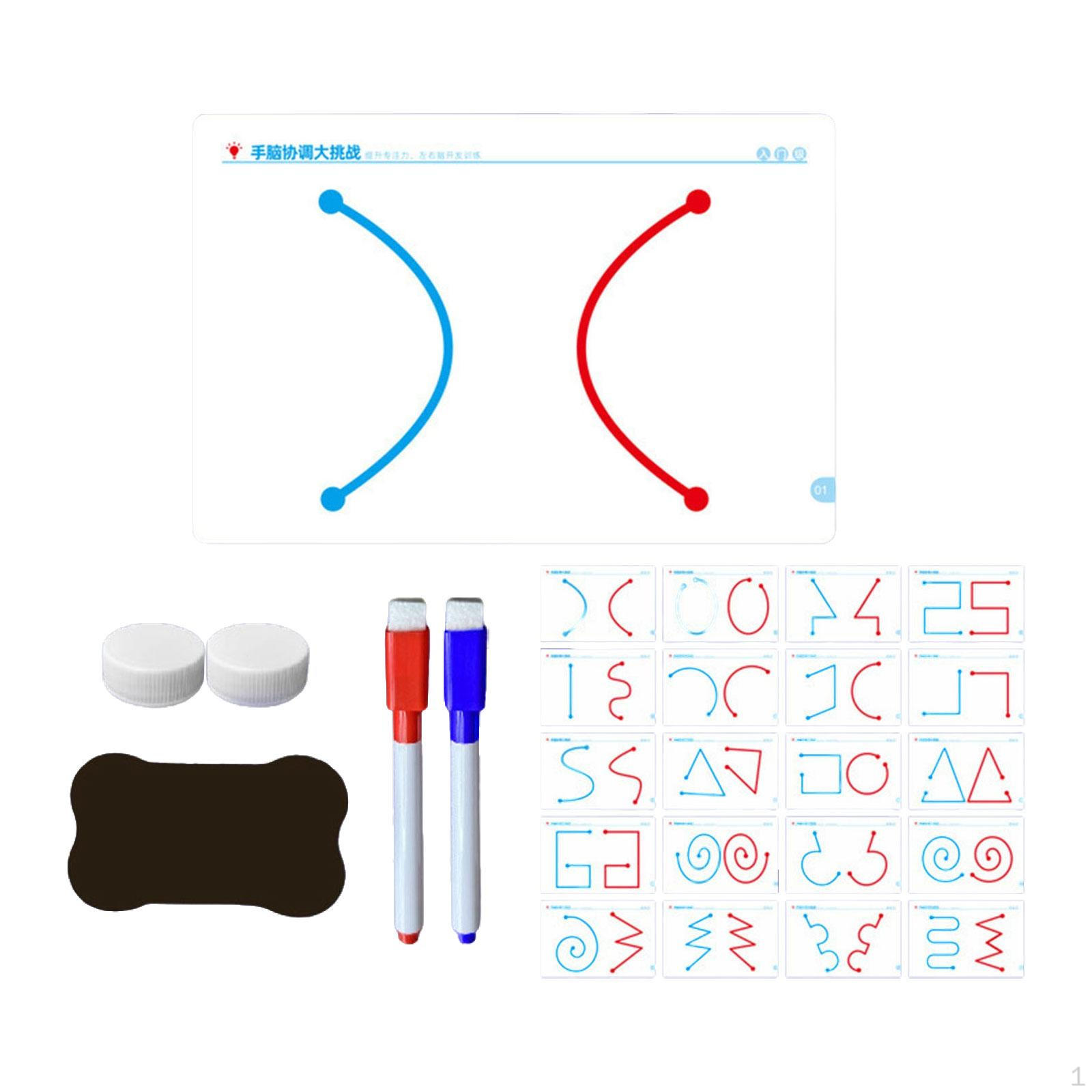 

20 Pages Kids Training Cards Toy Hand Eye Coordination Learning Activities Left Right Brain Start