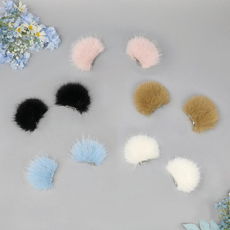 Plush Bear Ear Hair Clip Cosplay Costume Barrettes Party Headpiece Masquerades Maid Side Clip Animation Hair Accessories