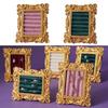 Portable Resin Rings Earring With Flannel Base Stylish Decoration For Vanity Dresser Or Gift