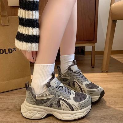 Dad Shoes Girl 2025 New Spring and Autumn Thick-soled Height Increase Niche Casual Versatile Fashion Sports Casual Shoes
