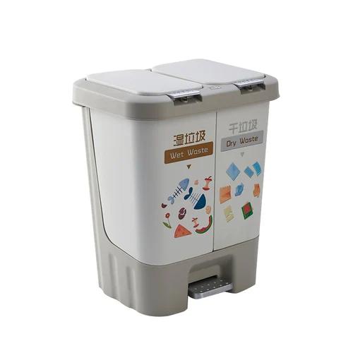 Kitchen Big Trash Can with Lid Wheels Odor Pedal Cube Storage Trash Can Bins Kosze Do Segregacji Smieci Waste Bins BG50WB