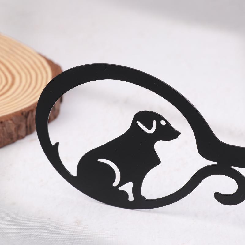 5/6/8- Hook Dog Wall Key Holder - Decorative Pet Organizer For Leashes, Keys - Rustic Entryway Storage For Home/Office