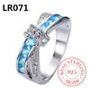 100% 925 Sterlingsilber Schmuck Vintage Lila Kristall Paar Hochzeits Silberringe für Damen Herren Mode Silberring Schmuck