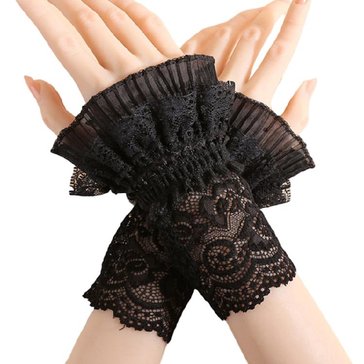 Decorative Lace Wrist Cuff False Sleeves Costume Accessory Floral Layered Cuffs Enhancing Fashion Party Casual Use