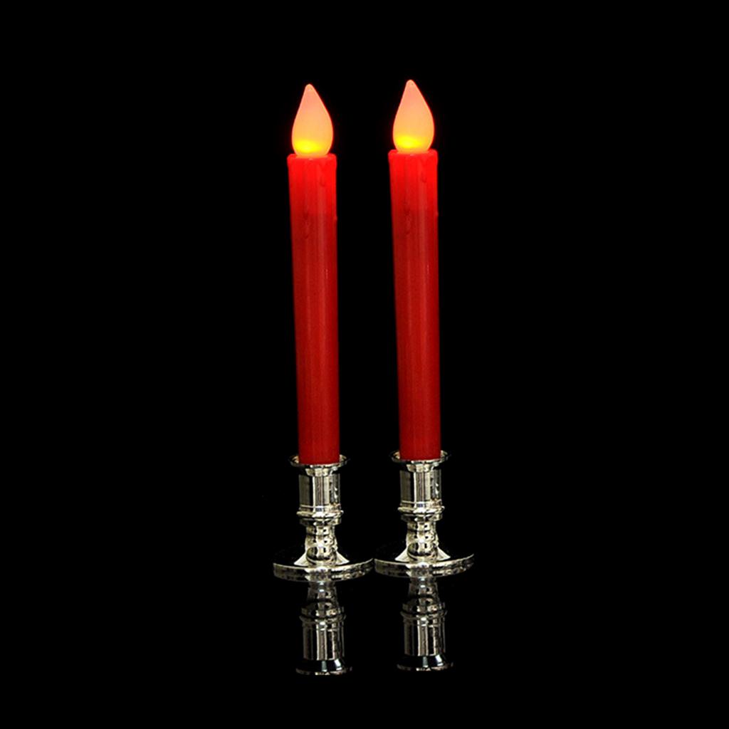 2pcs Plastic Candle Base Holder Pillar Candlestick Stand For Electronic Candles