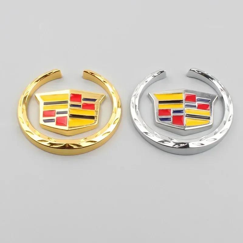 Premium 1Pc Round Badge Decals Car Side Window Body Stickers For Cadillac Escalade CTS DTS STS XTS ATS BLS CT5 CT6 XT5 XT6