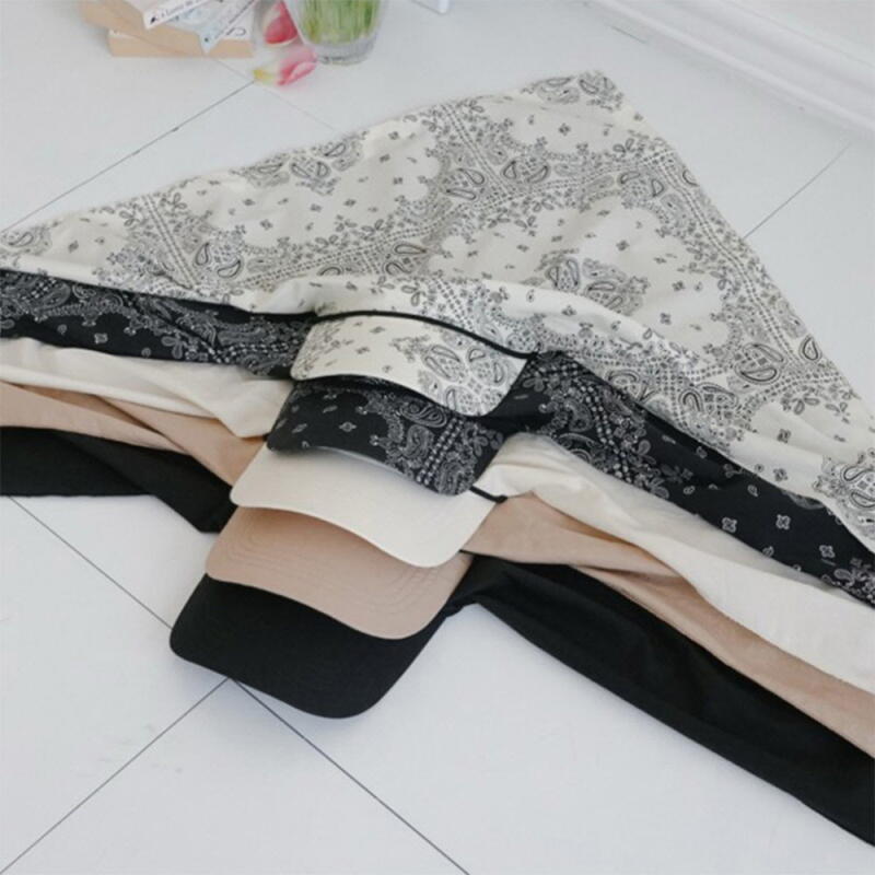 Paisley Pattern Hat Scarf for Women and Men s Bandana black