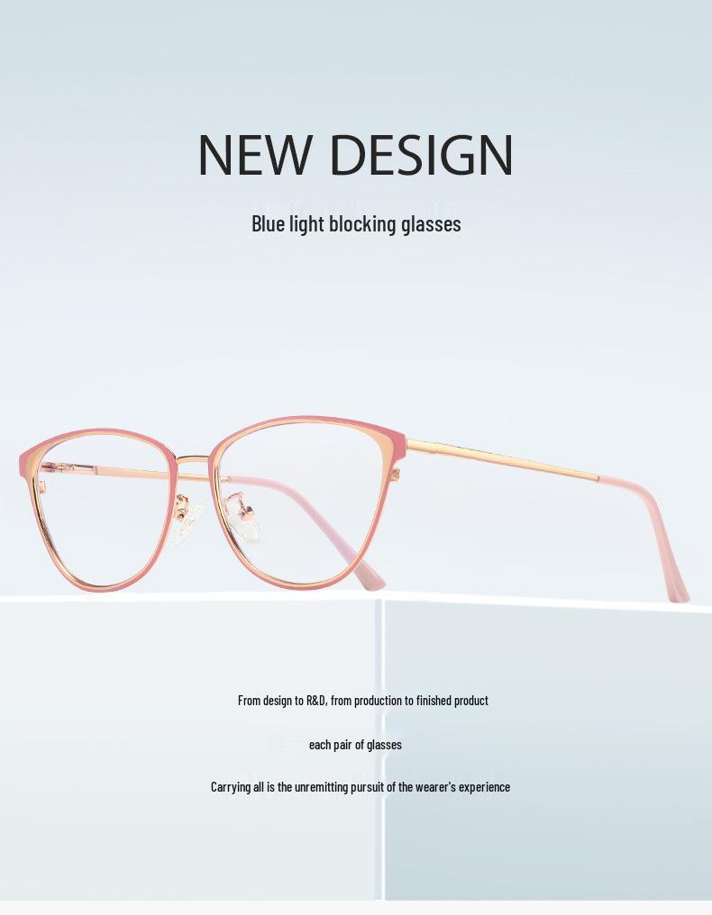 Trendy Cat Eye Glasses with Anti-blue Light & Myopia Options for Women
