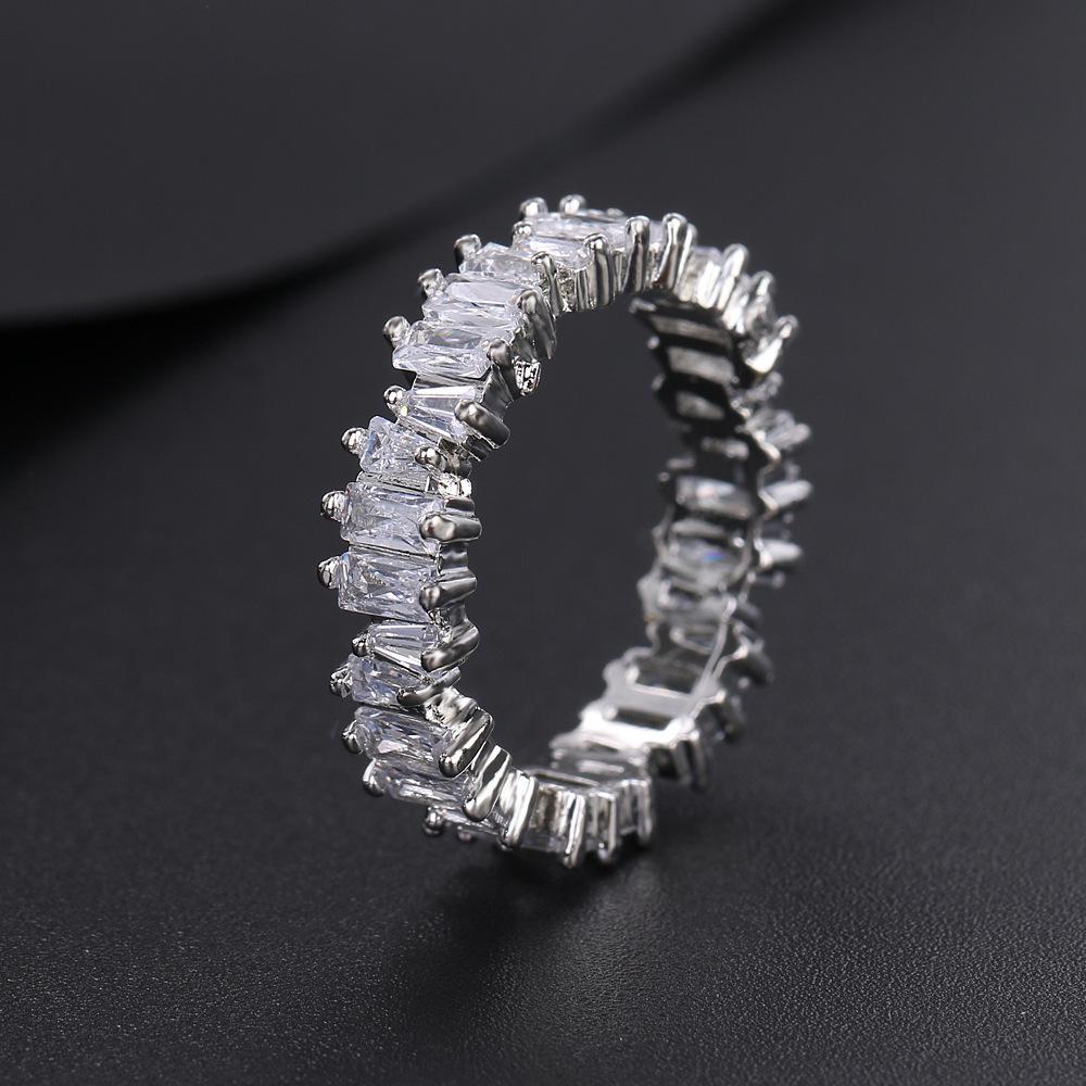 Korean Zirconia Hollow Luxury High-End Cool Style Open Ring