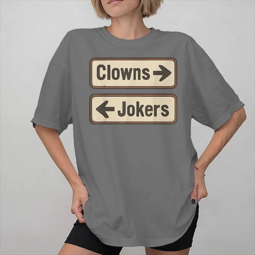 Richtung Clowns nach links Jokers nach rechts Merch Unisex Unisex Sommer Mode T-Shirt Baumwolle T-Shirt Bedrucktes T-Shirt Kleidung