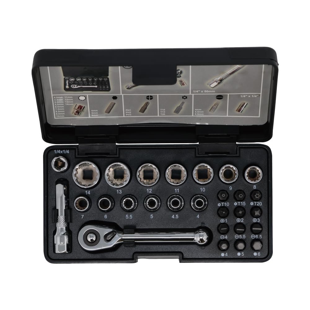 SIGNET Drive Spline Socket Bit 28 22038 1/4 & Set, Pieces,