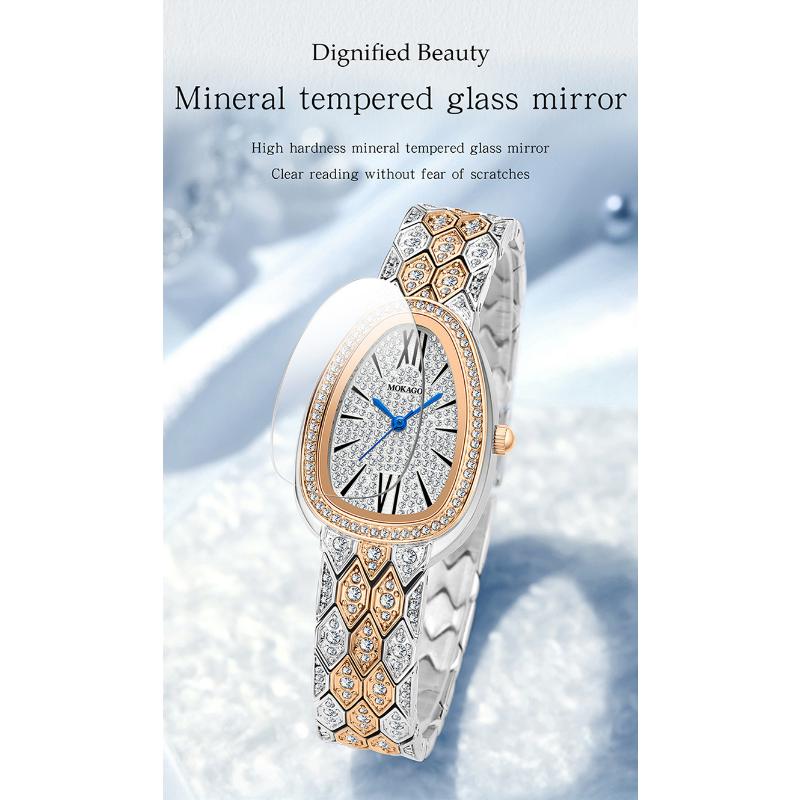 SANDA Ladies Watches Gifts Snake Head Watch for Women Luxury Fashion Steel Strap Quartz Wristwatches