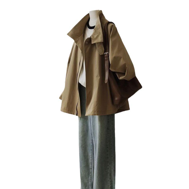 Chic Petite Women's Trench Coat - Korean Style, Versatile & Casual for Spring 2024