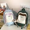 Schoolbag High-value Schoolbag Female High School Student Cute Korean Version Color Matching Junior High School Student Backpack