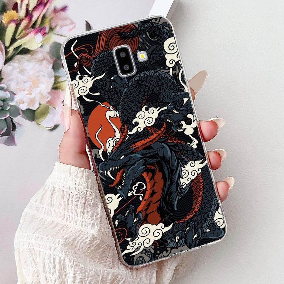 For Samsung Galaxy J6 Plus Case SM-J610F Cute Fashion Love Heart Painted Cover Soft Silicone Case For Samsung J6 J600F J6+ Shell