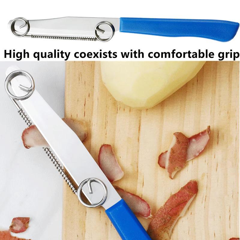 1 Pcs Stainless Steel Julienne Peeler Vegetable Julienne Peeler and Slicer Quick Slicing Knife Household Spring Fruit Knife
