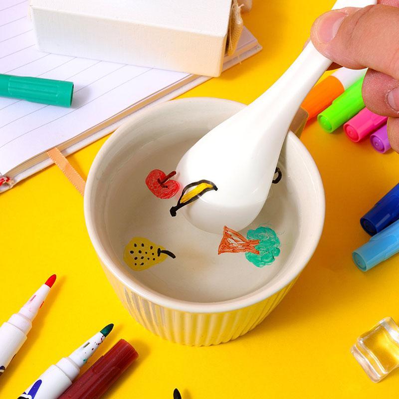 12 Colors Floating Pen with Spoon - Magic Water Floating Painting Pen Set for Creative DIY Art Projects