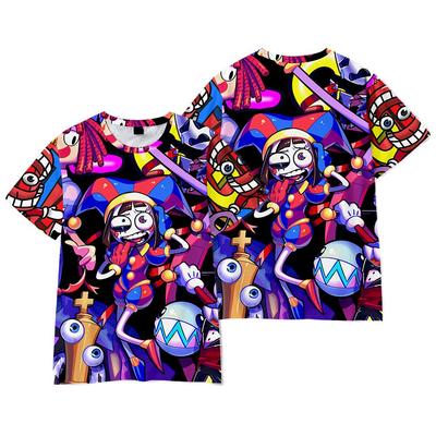 Hoge kwaliteit dames heren T-shirt De Amazing Digital Circus Anime Print Tshirt Zomer Grafische Vrouw Man Kleding Mode T-shirts