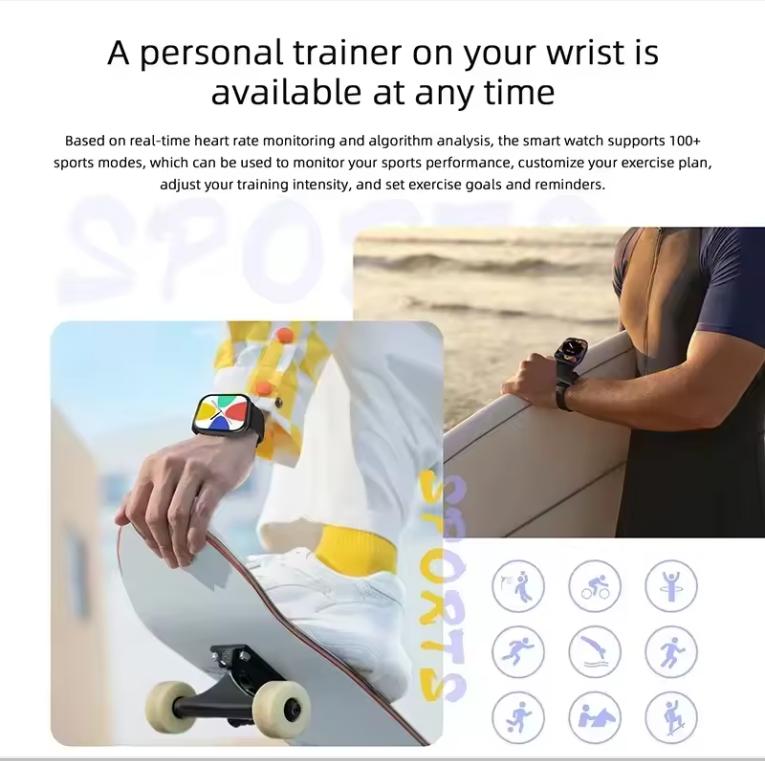 2025 New AMOLED Smartwatch Men Bluetooth Call Fitness Tracker IP68 Waterproof Smart Watch for Men Women IOS Android