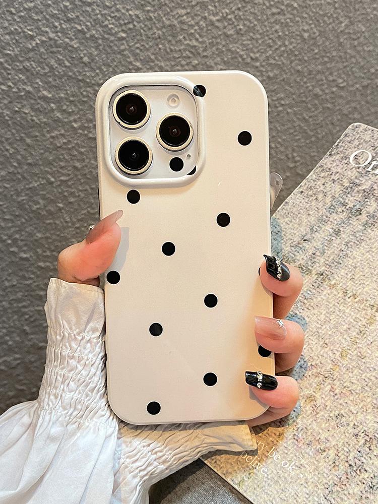 Sterne Beliebter Stil Ins Polka Dot Design Handyhülle Für iPhone 17 Pro Max 16 15 13 14 Glänzend IMD TPU Rückseite