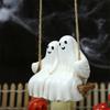 Ghost Decor Ghost Ornaments For Tree Cute Aesthetic Resin Swinging Couple Statue For Kitchen Branch Home Rearview Mirror Outdoor
