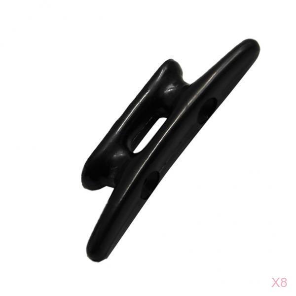 8 Pieces 3' Black Nylon Closed Base Marine Boat & Dock 3 Inch Cleat