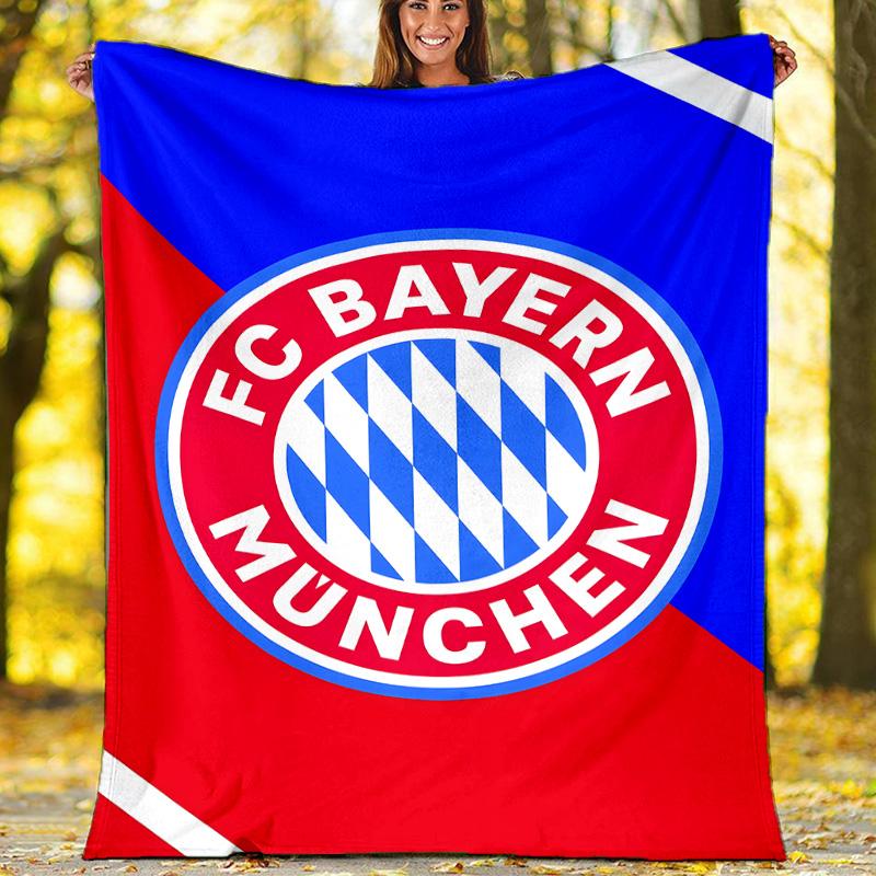 1pc B-Bayern Munich (8) Theme Blanket - Digital Print, Polyester, Cozy for All Seasons, Perfect for Outdoor, and Travel