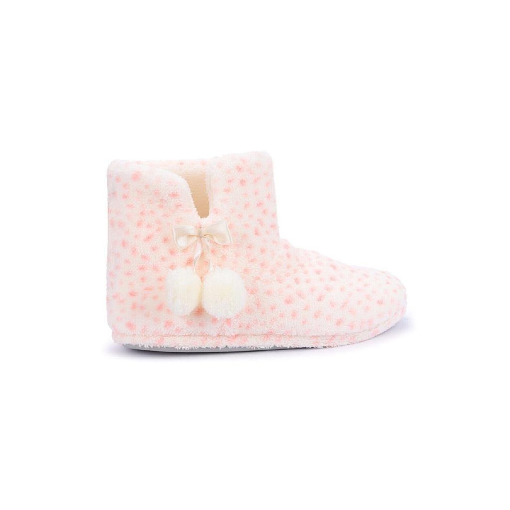 Women's Slippers Home Boots Home Shoes Winter Dotted Velsoft