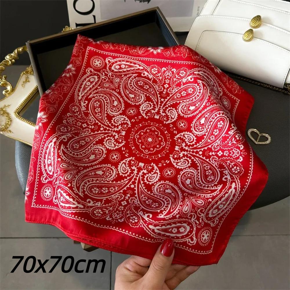 Hair Tie Square Scarves Soft Satin Scarf Temperament Neckerchief  Spring