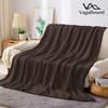 Coperta in Flanella a Righe Marrone Scuro Calda Morbida Halloween Natale Divano Caldo Accogliente Decorativo Decorazione Regalo per Tutte le Stagioni