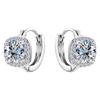 Silvere Glam European And American Fashion Design Sense Moissanite Earrings, High-end Small Sugar Cube Light Luxury Earrings
