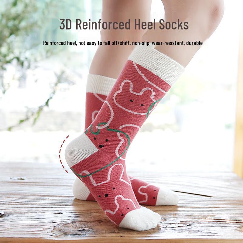 Girls' Cartoon Thick Cotton Mid-Calf Socks