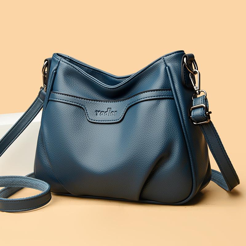 Dámská taška Tote s koženou texturou Dámská taška Podpažní taška Niche designová taška Kontrastní barva Lem