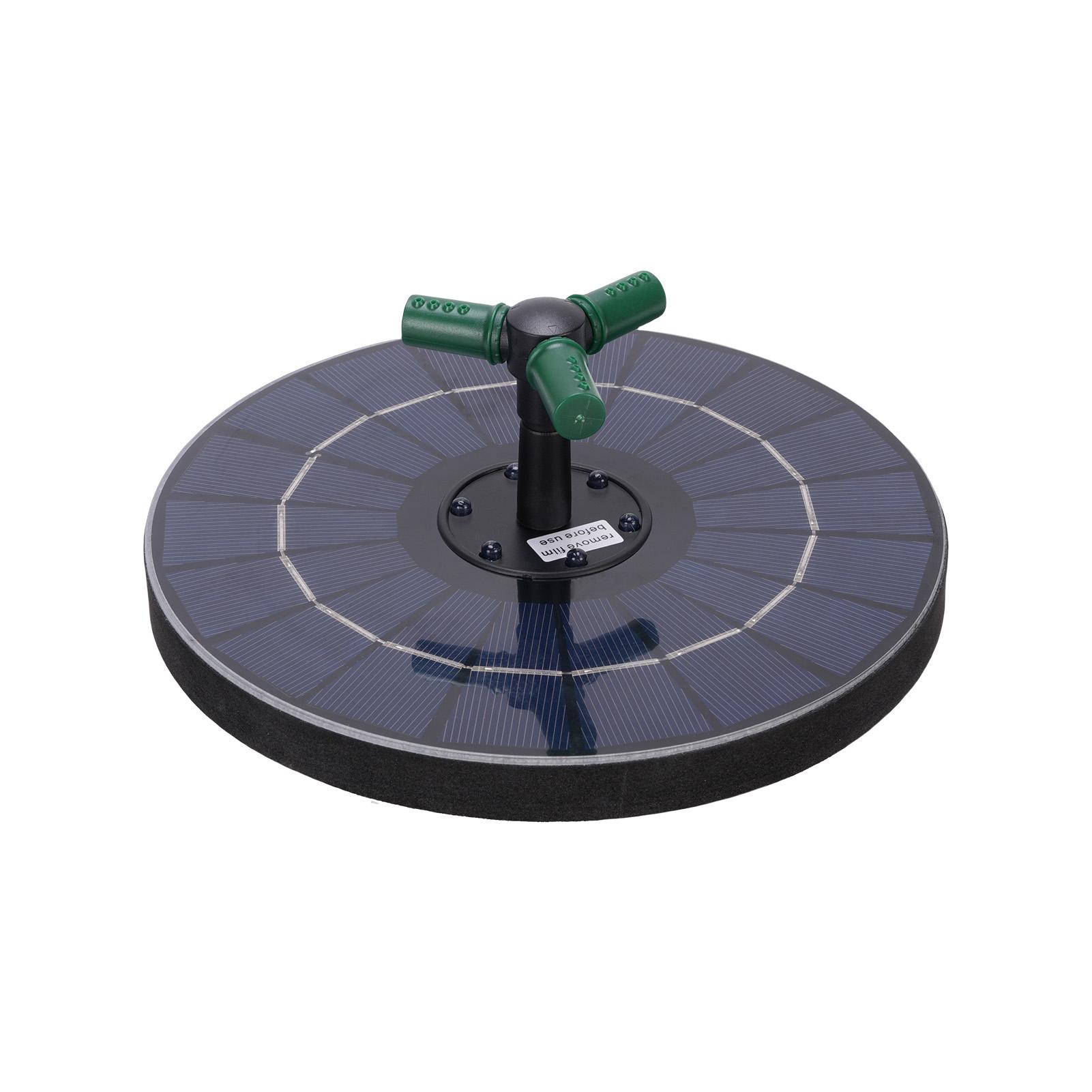 Bird Bath Fountains Solar Power for Outside with Color LED Lights 6 Nozzles 3 Rods for Garden Pond Pool