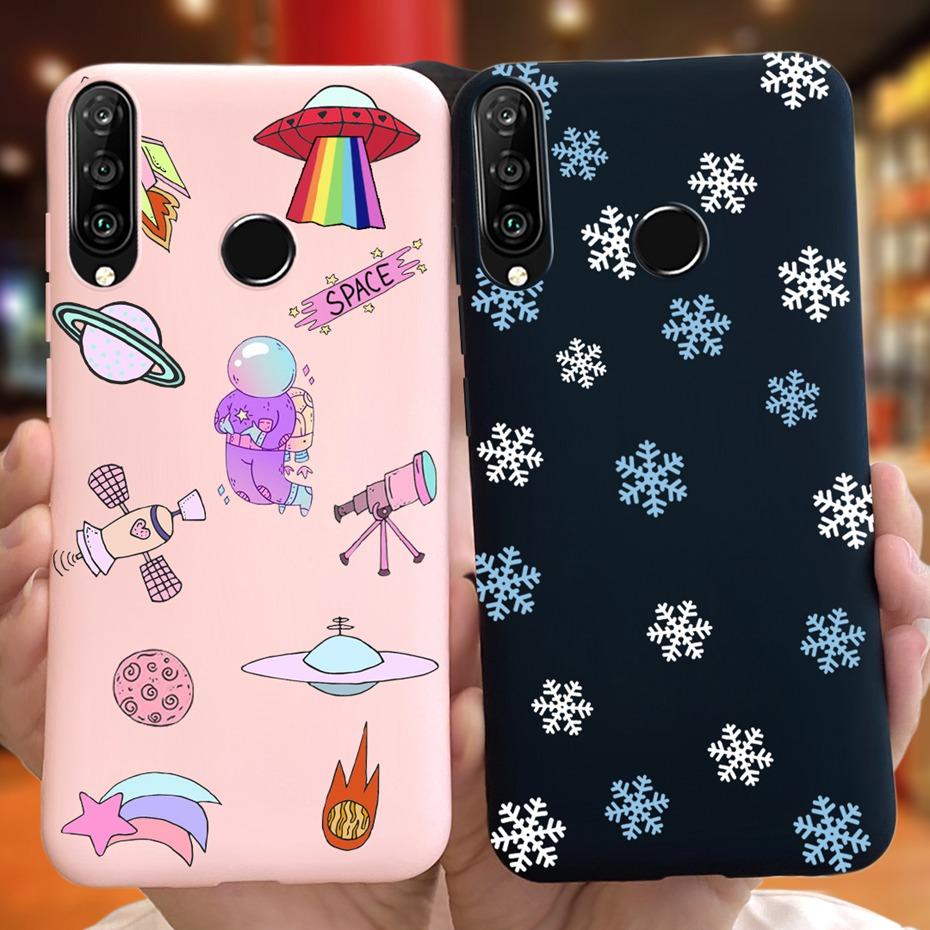For Huawei P30 Lite Phone Case Flower Girl Pattern Soft Silicon Cover For Huawei P30 Pro Lite Case Cute Funda P 30 P30lite Cases