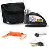 OFFBAIKU Bike Lock with Openable Disc and 110dB Loud 2 Long Battery Aluminum Alloy Compatible with and Includes Storage Bag Alarm, Lock, Waterproof,