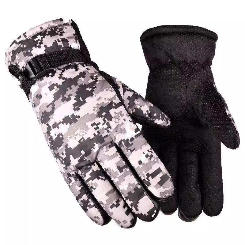 Gants d'hiver en cuir à écran tactile pour homme - Coupe-vent, imperméables et doublés de velours pour la chaleur.