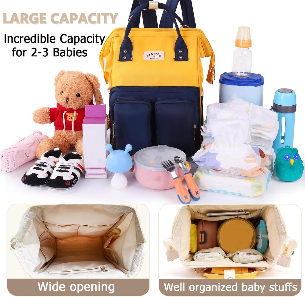 A Stylish And Simple Diaper Backpack, A Multifunctional Travel Maternity Baby Backpack, A Large Capacity Waterproof Changing Bag