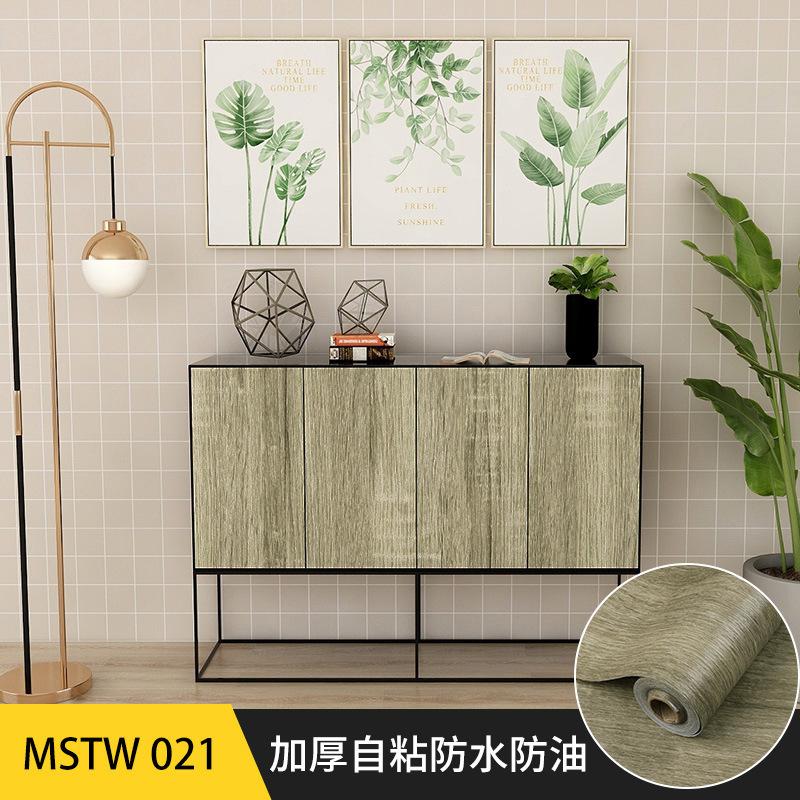 Wood grain stickers waterproof and moisture-proof self-adhesive paper wardrobe tabletop wooden  renovation decorative wallpaper