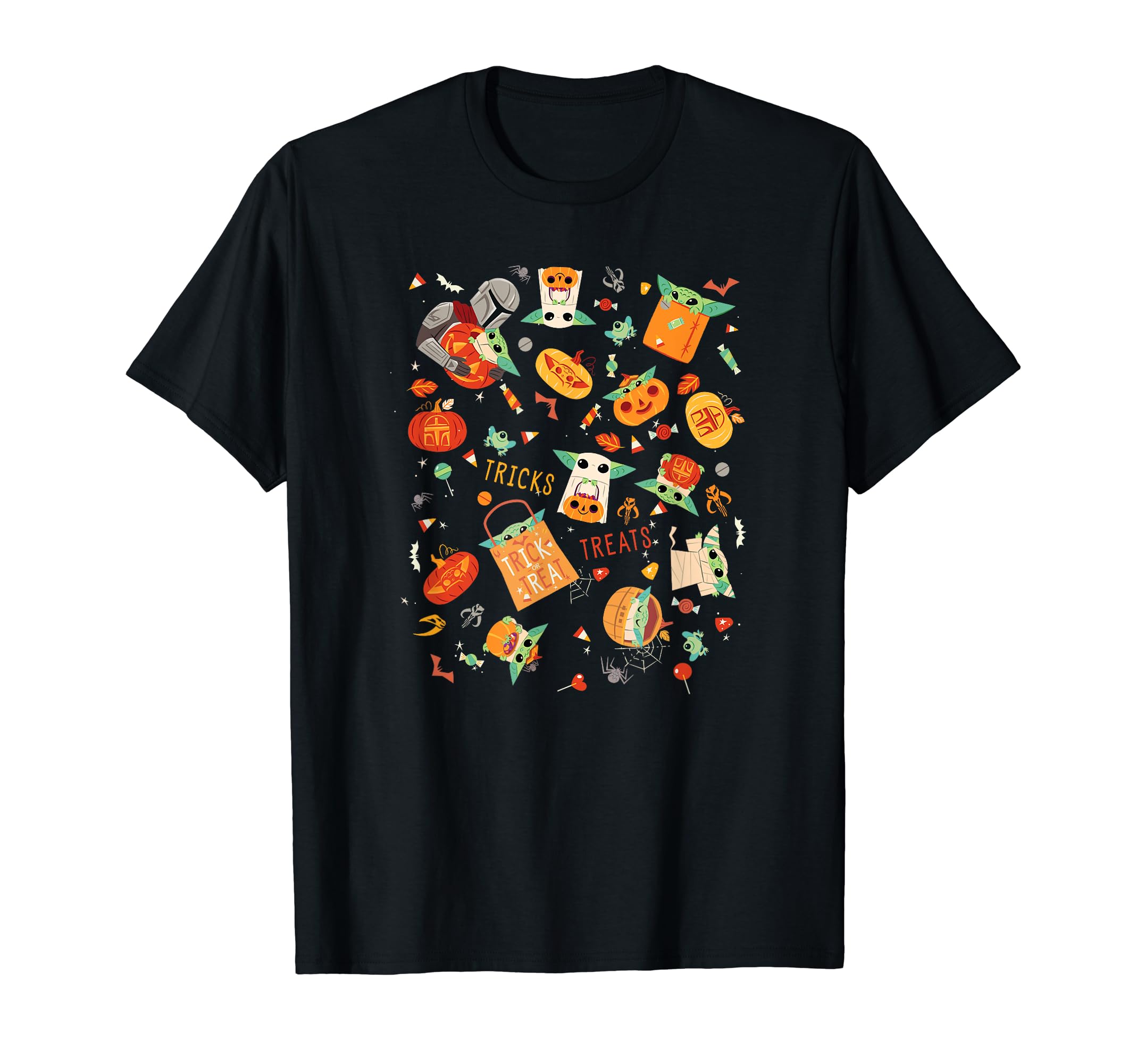 

Star Wars: The Mandalorian & Grogu Halloween Collage T-Shirt