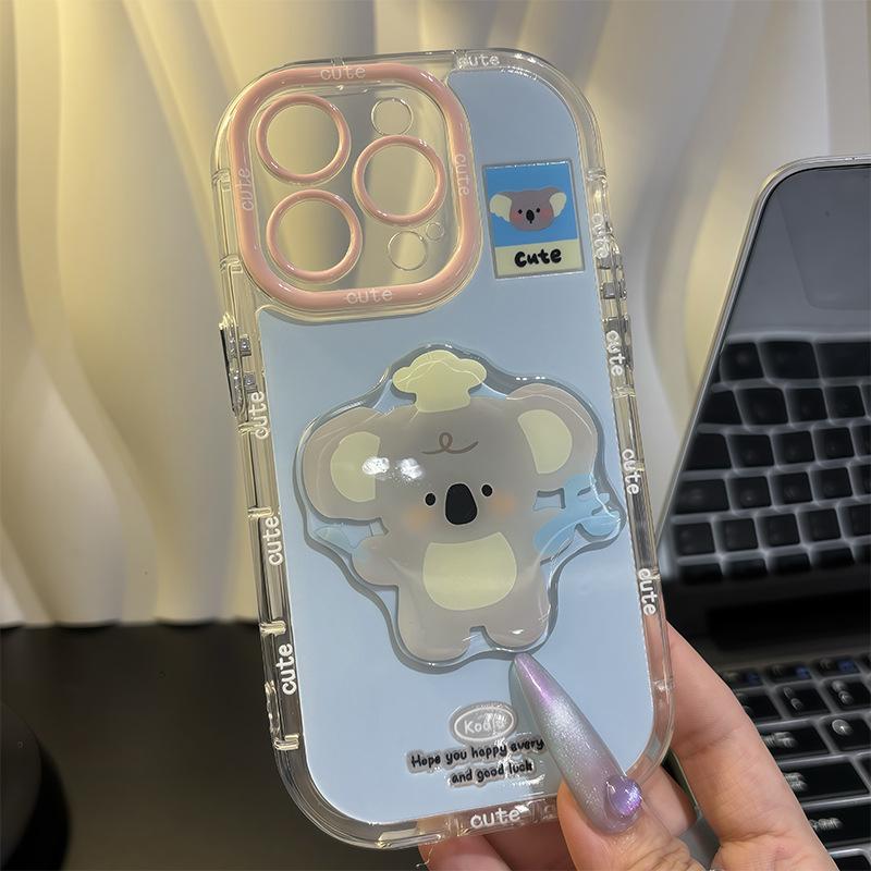

Cute Koala for Apple 16 Feather Cream Phone Case for IPhone 15promax Cartoon 14/13 For Apple X