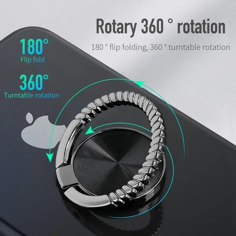 Magnetic Adjustabl Car Mobile Phone Stand 360° Rotaing Metal Magnet Ring Holder Bracket Sticker for IPhone 14 13 Huawei Xiaomi