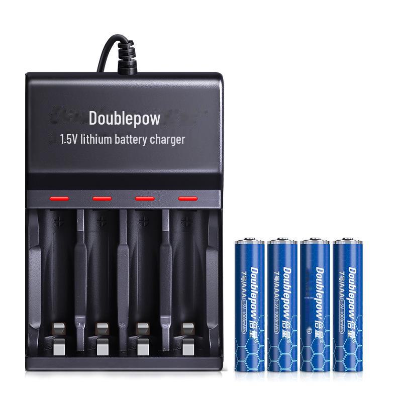 1.5V AAA Smart Charger & Rechargeable Batteries Set (4-Pack) for Toys and Electronics