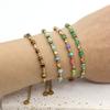 Women's Fresh Natural Stone Bead Bracelet - Color-Preserving Stainless Steel Jewelry