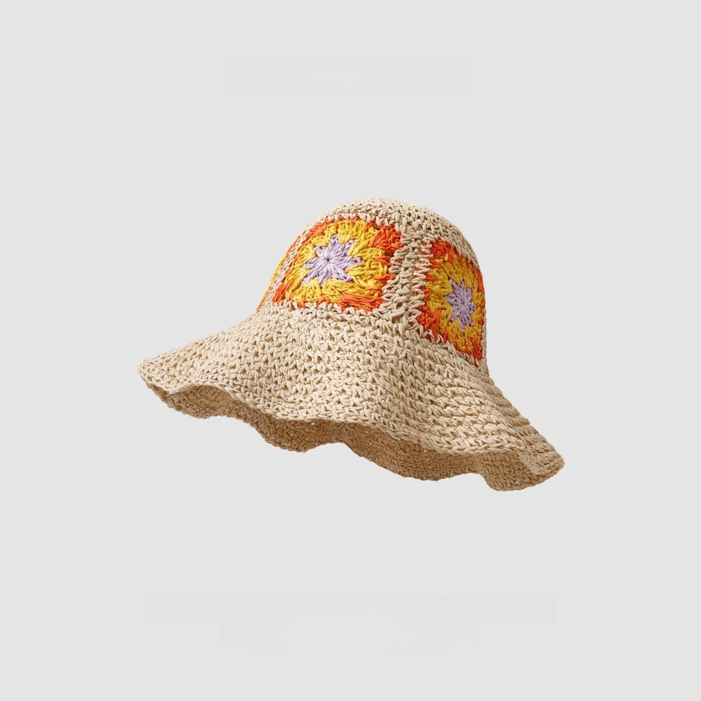 Goldartist Foldable Straw Hat With Wide Brim For Beaching And Sun Protection
