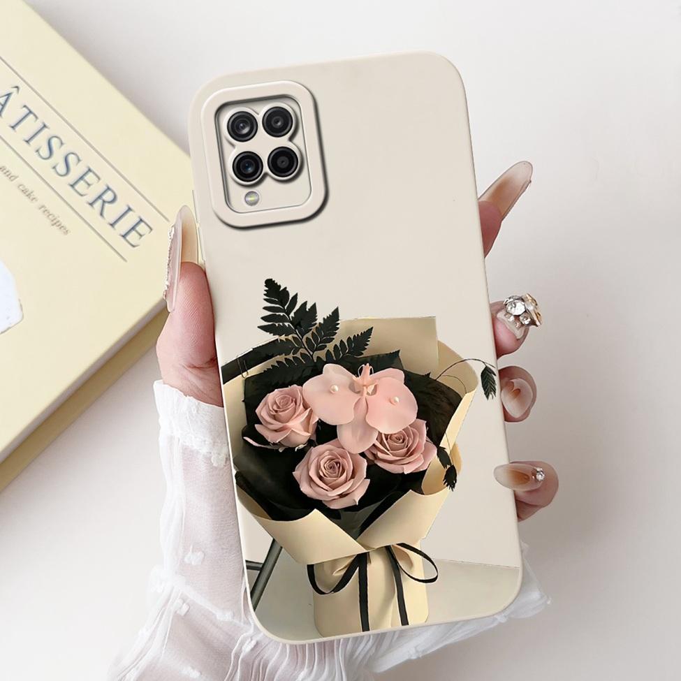Funda For Samsung A12 Case A125F Silicone Cute Kawaii Luxury Fashion Flowers Cover For Samsung Galaxy A12 Phone Case Shockproof