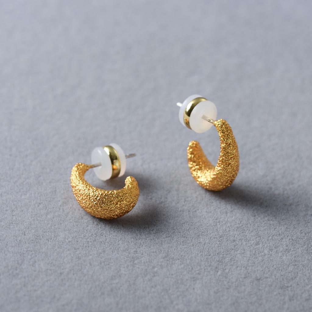 Simple Matte Texture Earrings Light Luxury Niche Design S925 Silver Needle Earrings Exquisite Trendy Temperament Earrings